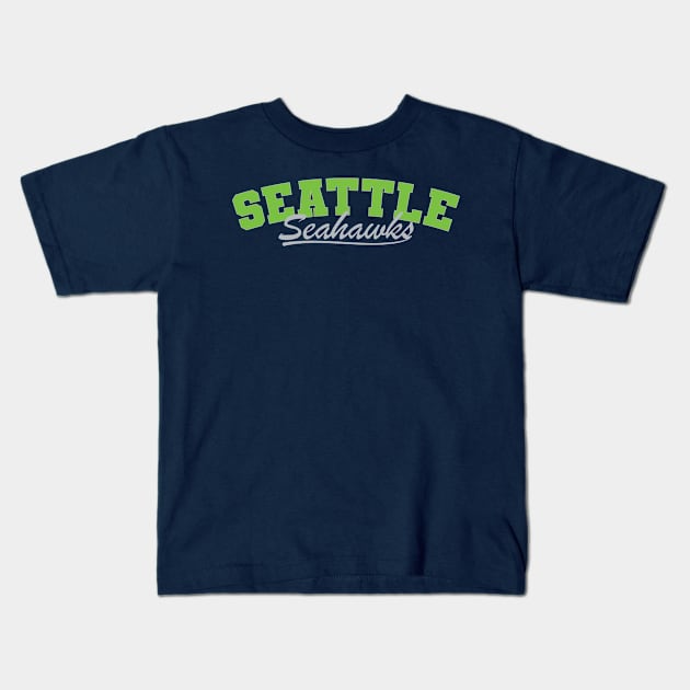 Seattle Seahawks Kids T-Shirt by Nagorniak